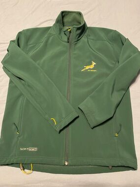 Men's springbok rugby South Africa Green Softshell Performance Jacket